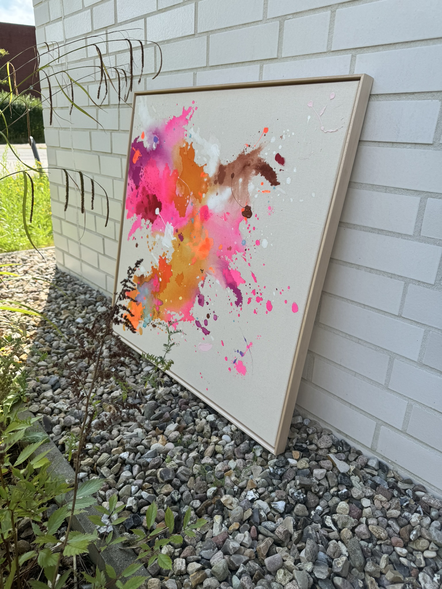 Neonrauschen - Signal, 2026, Acryl auf roher Baumwollleinwand, Ansicht 9